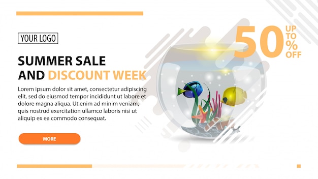 Vector summer sale and discount week