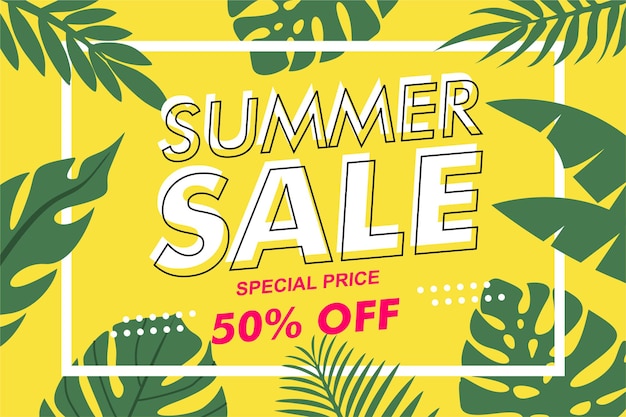 summer sale flat   banner