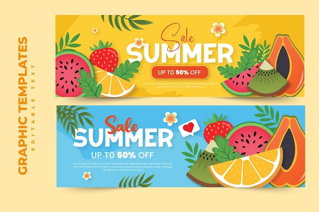 Summer sale graphic template