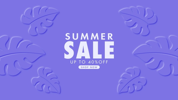 Summer sale horizontal banner