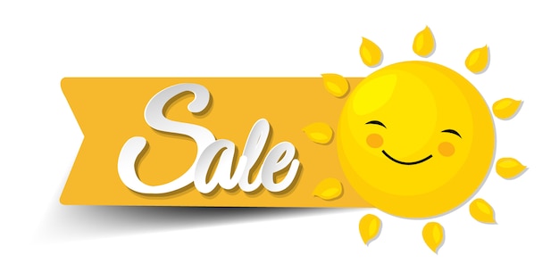 Summer Sale Label With Sun