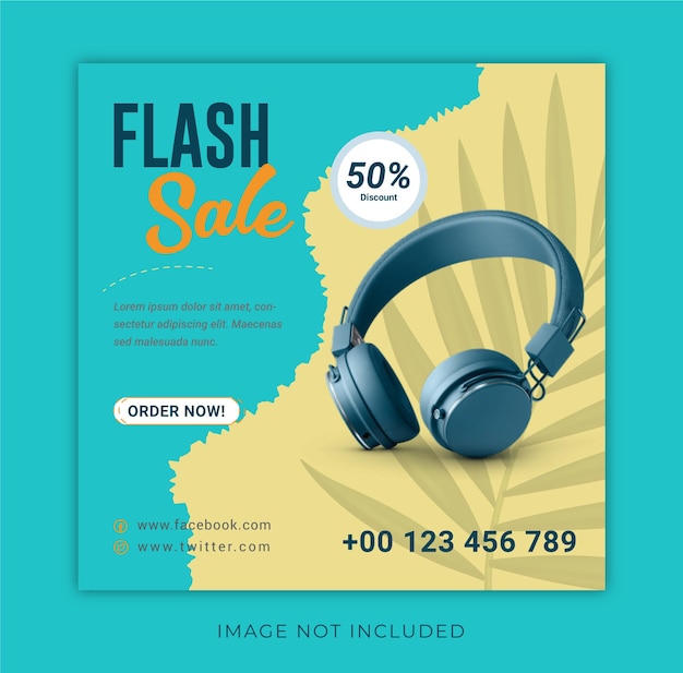 Summer sale product banner design template