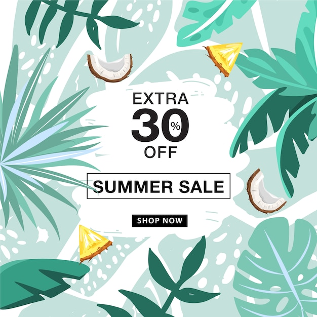 Summer sale promotion banner template