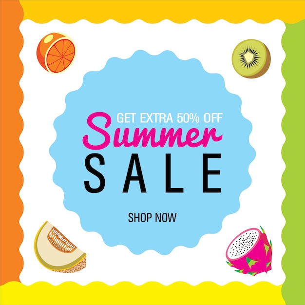 Summer Sale Promotion title icon flyer banner poster