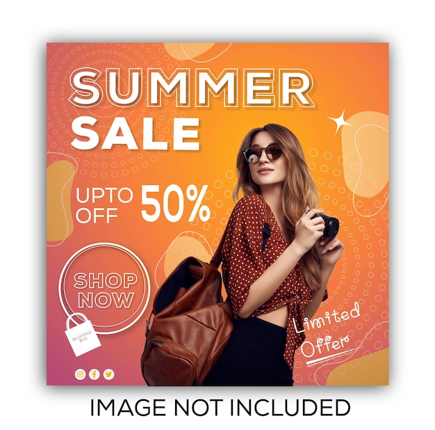 Summer Sale Social media post template