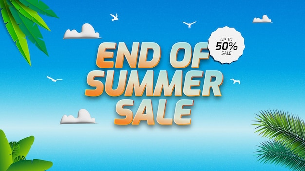 Summer sale Summer party colourful typography promotion design