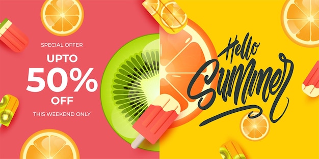 Summer sale template banner