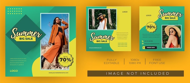 Summer sale template for Social media post. Modern and Unique for online promotional