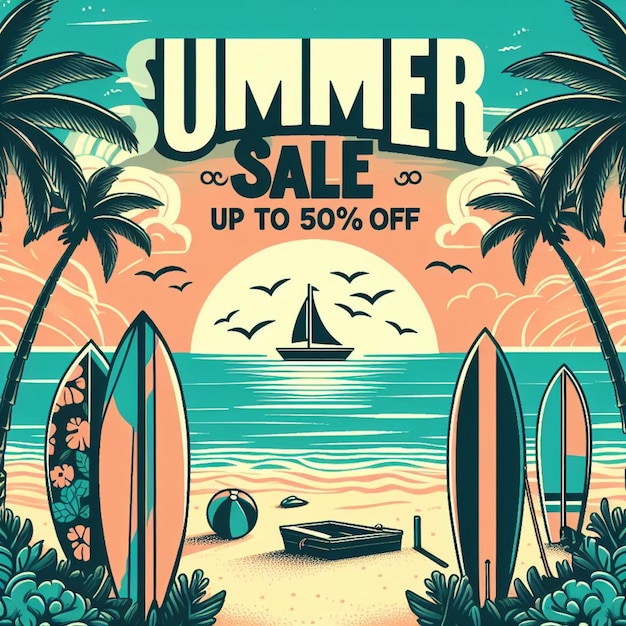 summer sale vector