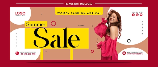 Summer Sale for women social media banner template design