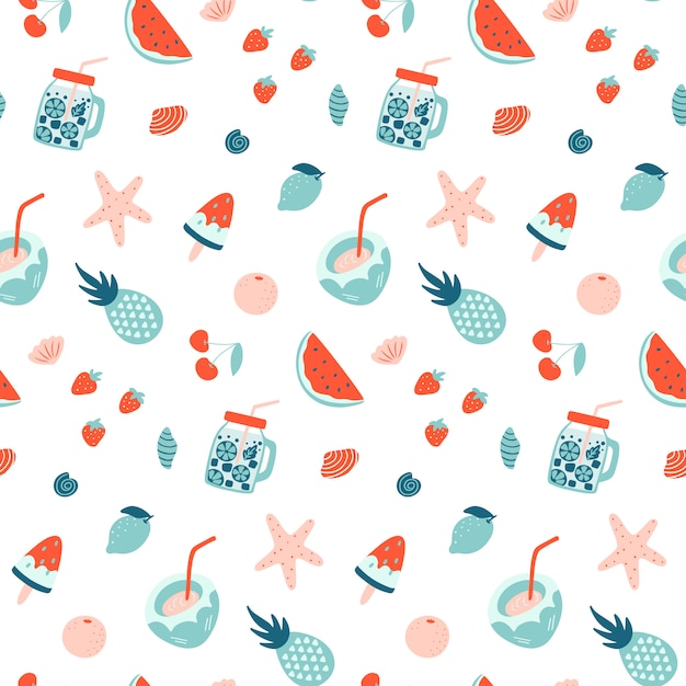 Summer seamless pattern. 