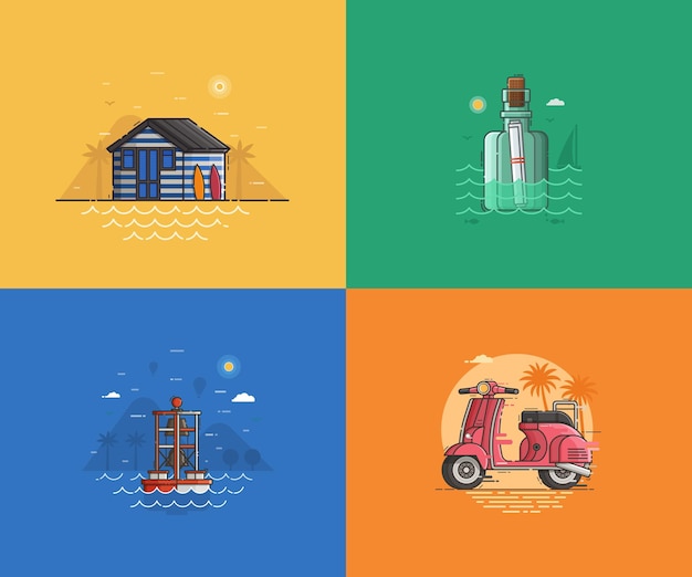 Summer Seaside Backgrounds