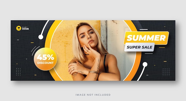 Summer season sale web banner