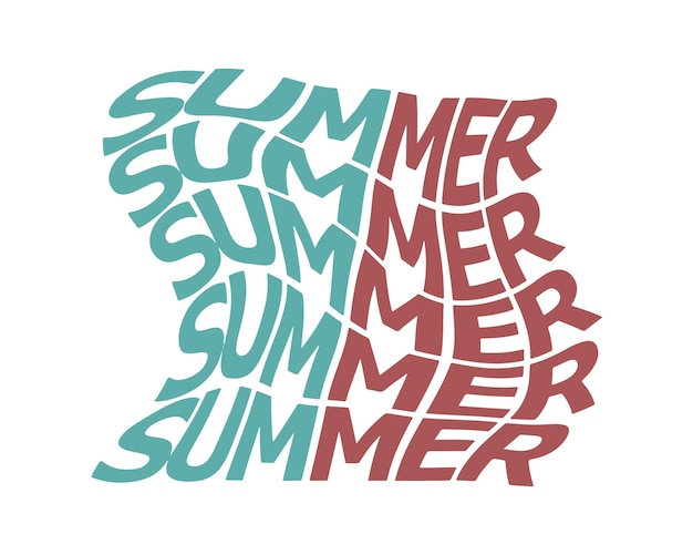 summer season typography design vector illustration