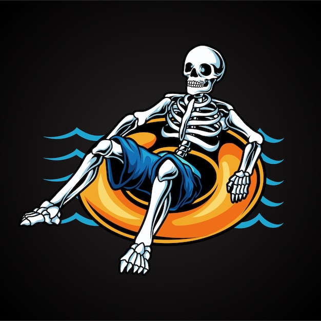 Summer skull swimming 