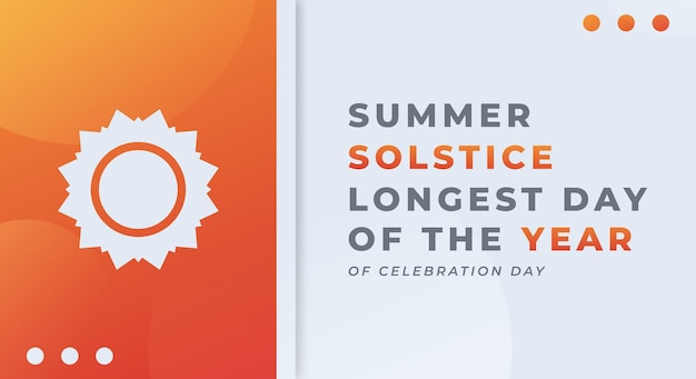 Summer Solstice Longest Day of the Year Celebration Design Illustration for Background Poster Banner