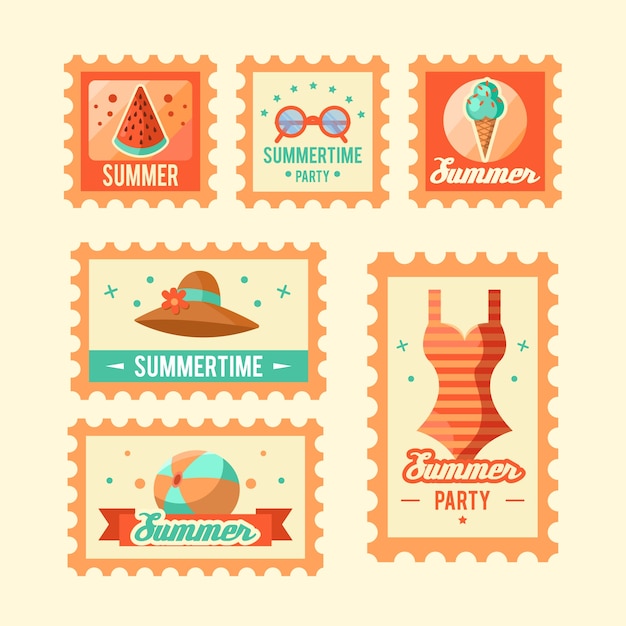 Summer stamps collection