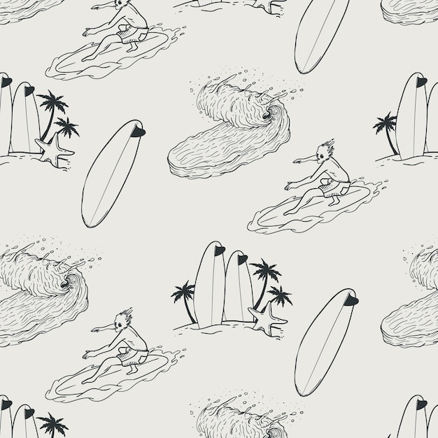 summer surfer pattern