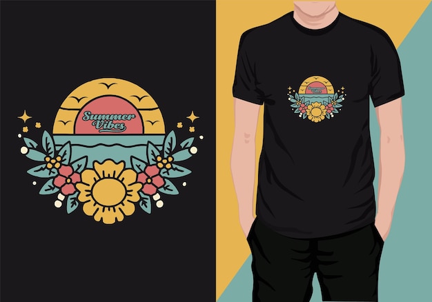 summer surfing tshirt vector design beautiful girl for tshirt