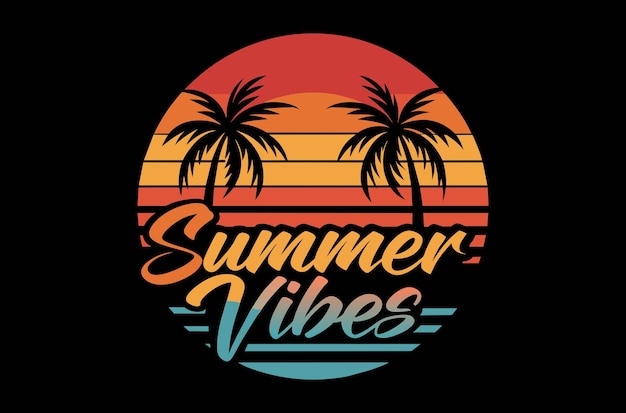 Summer svg summer t shirt design vector illustration cut file cricut silhouette typography