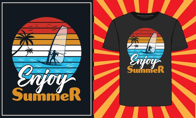 Summer T-shirt Design Summer Design and premium vector