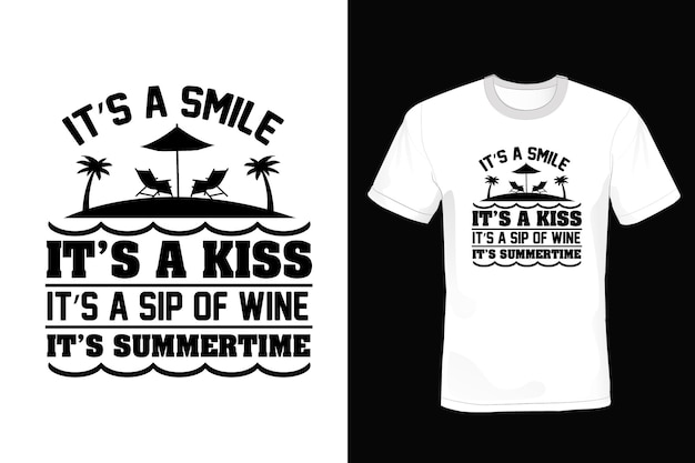 Summer T shirt design vintage typography