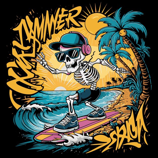 Vector summer t shirt design