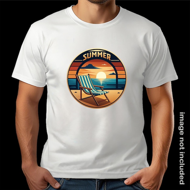 summer t shirt Summer beach vector tshirt designpalm treesunsetmountrain river summertime holiday