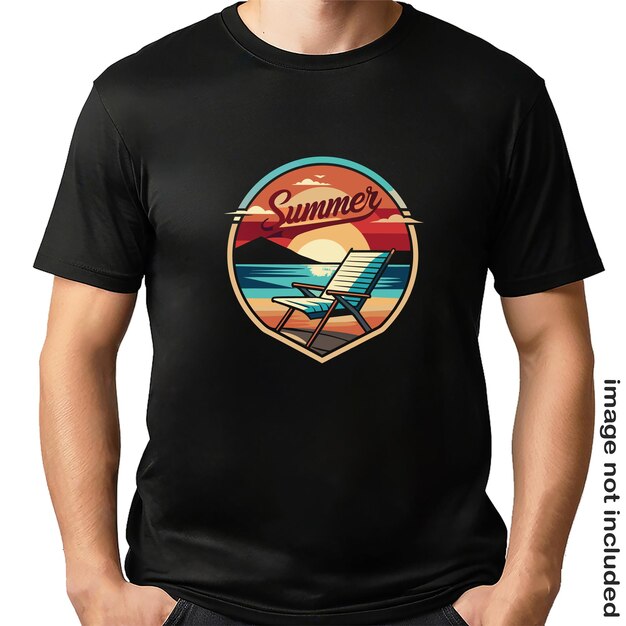 summer t shirt Summer beach vector tshirt designpalm treesunsetmountrain river summertime holiday