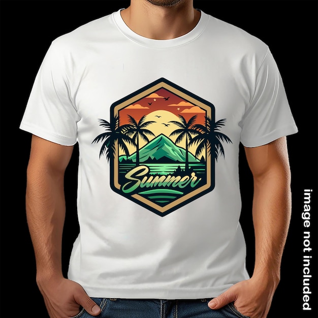 summer t shirt sunsetMountain illustration Summer beach vector tshirt design