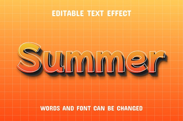 Summer text 3d text effect