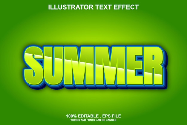 summer text effect editable