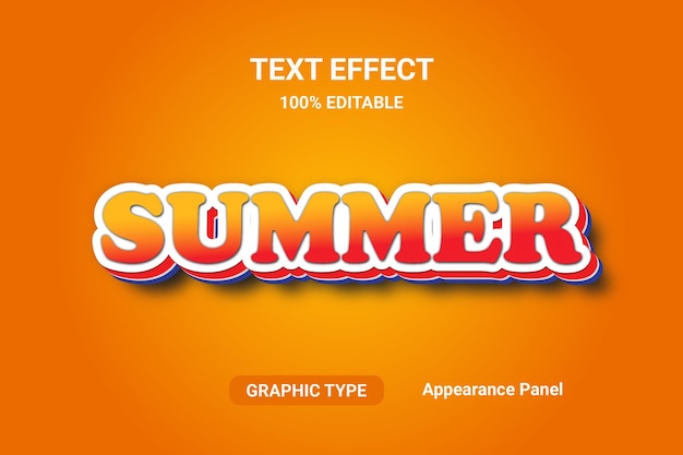 summer text effect fully editable eps files