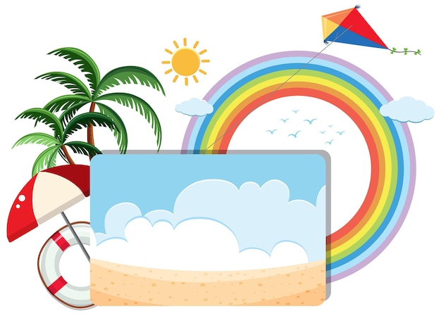 Summer theme banner template