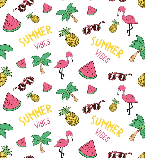 summer themed seamless background 