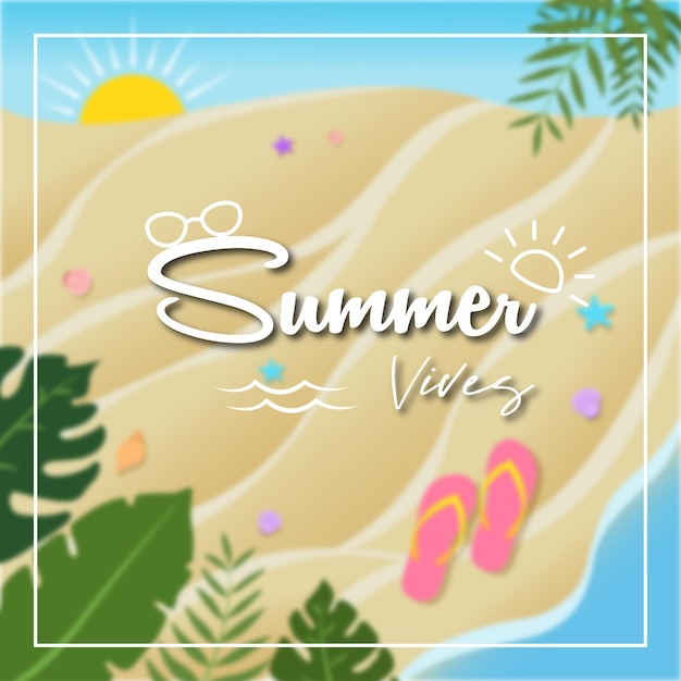 Summer time background design Free Vector