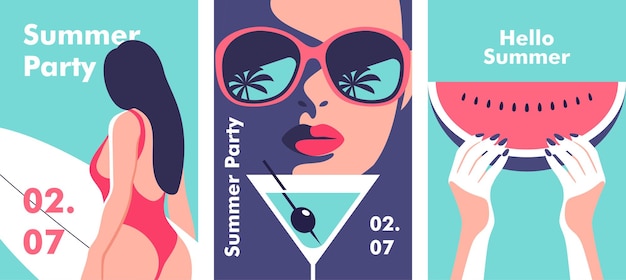 Summer time Concept of summer party and travel