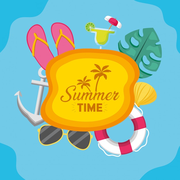 Summer time holiday illustration