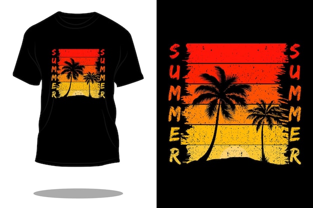 Summer time retro t shirt design