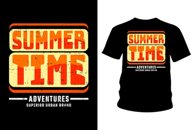 Summer time t shirt typography design