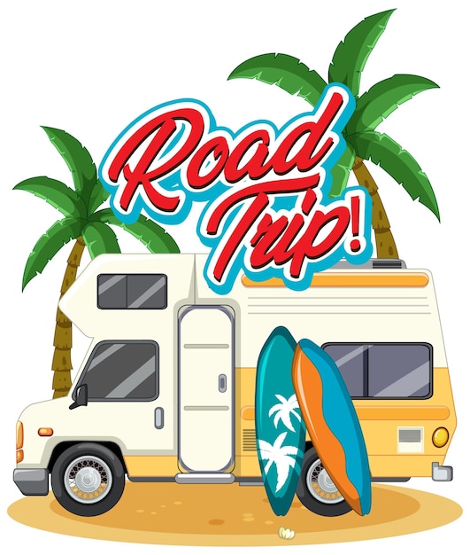 Summer travel vacation logo concept