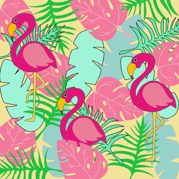 summer tropical pattern background