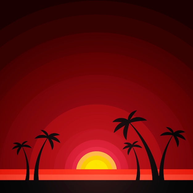 Summer tropical vector