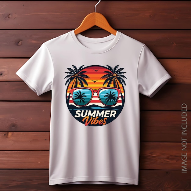 Summer tshirt design Miami sticker Palms sun beach Summer travel vacation Vector illustration