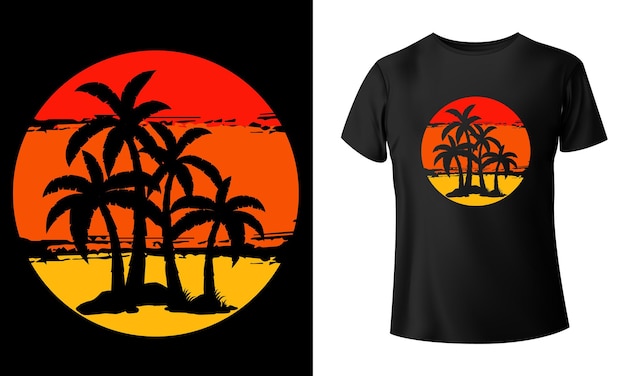 Summer tshirt design summer vintage tshirt design summer beach tshirt template