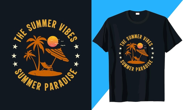 Summer tshirt design vector for summer vacation