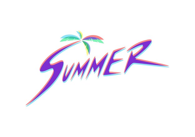 Vector summer typography stock