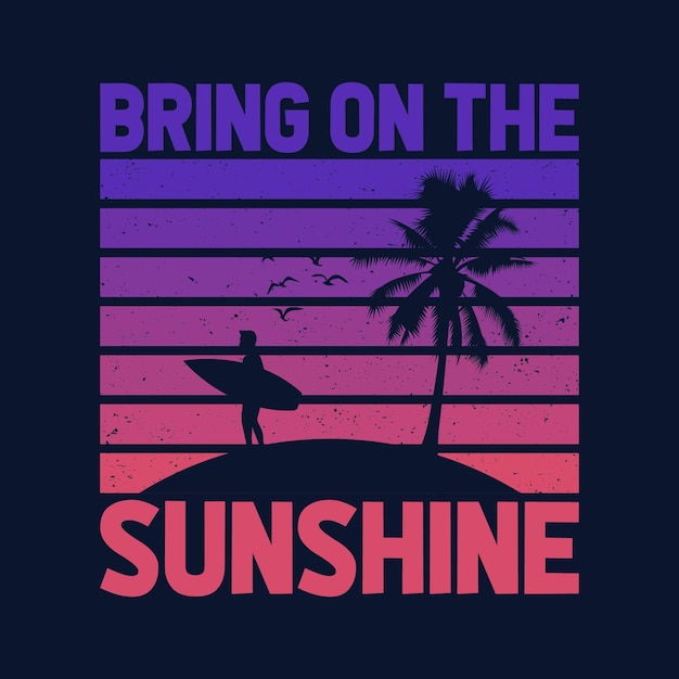 Summer typography T shirt Design