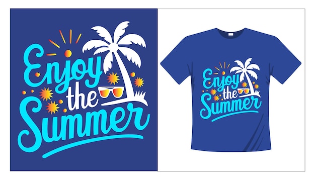 Vector summer typography tshirt design