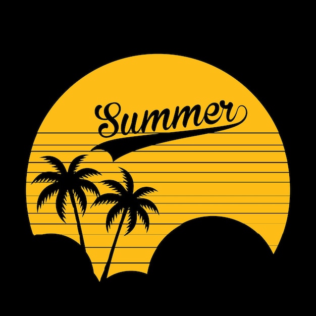 Summer typography vector tshirt design